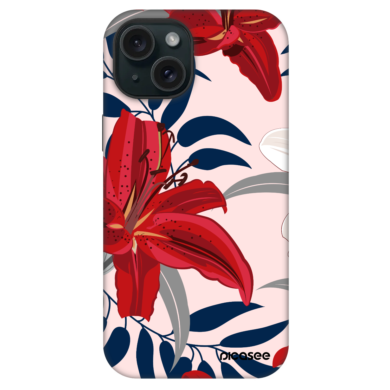 Picasee Fashion Case MagSafe na Apple iPhone 15 - Red Lily