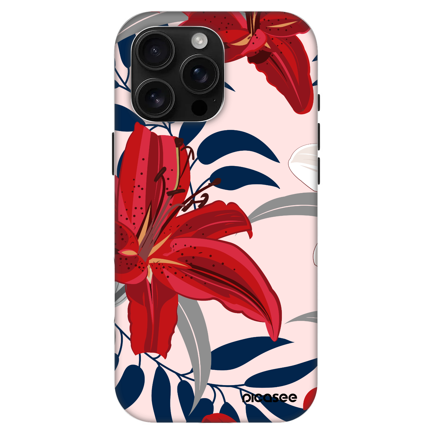 Picasee Fashion Case MagSafe na Apple iPhone 16 Pro Max - Red Lily
