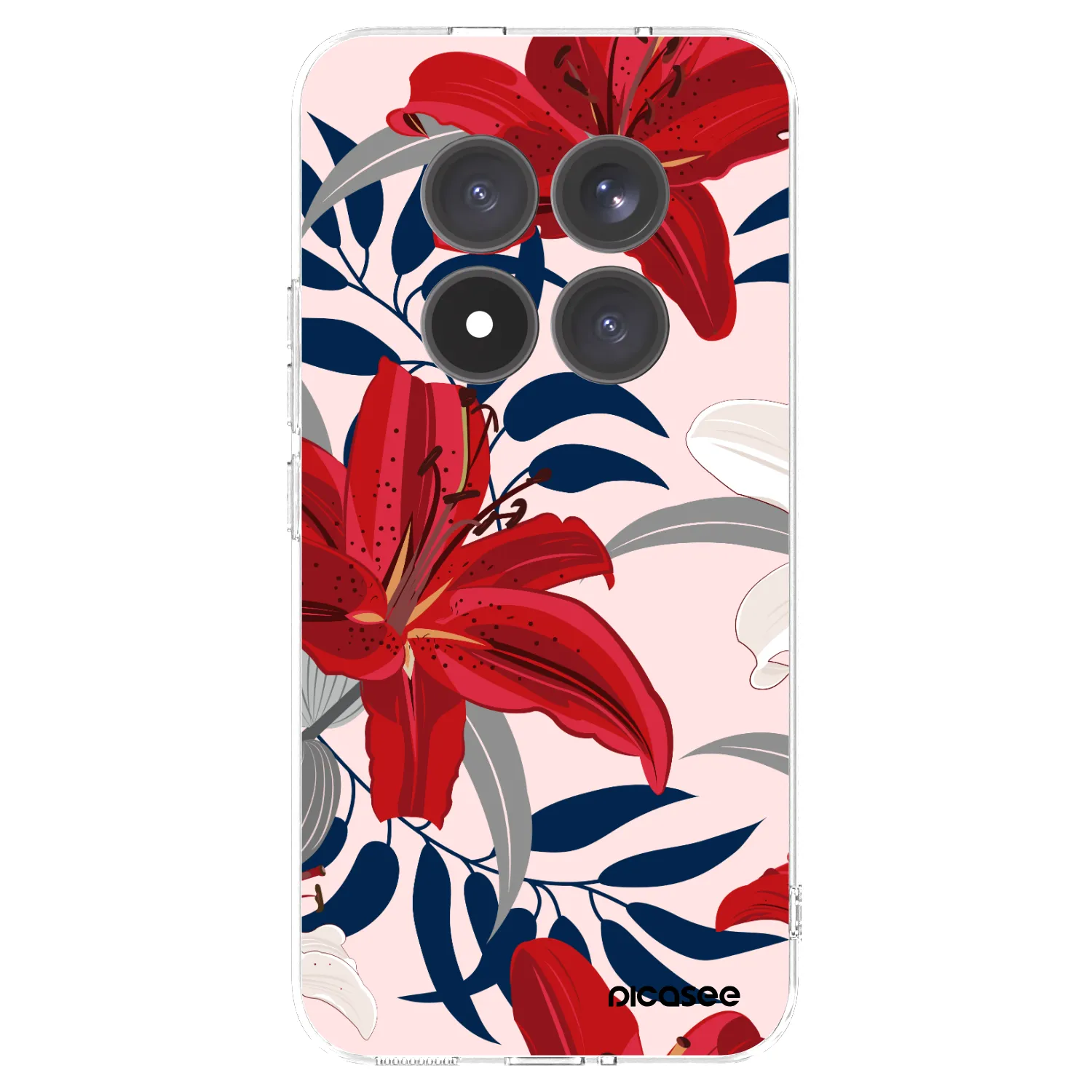 Picasee silikonowe przeźroczyste etui na Xiaomi Redmi Note 15 Pro+ - Red Lily