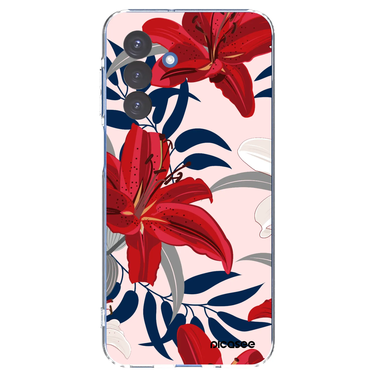 Picasee silikonowe przeźroczyste etui na Samsung Galaxy A17 5G - Red Lily