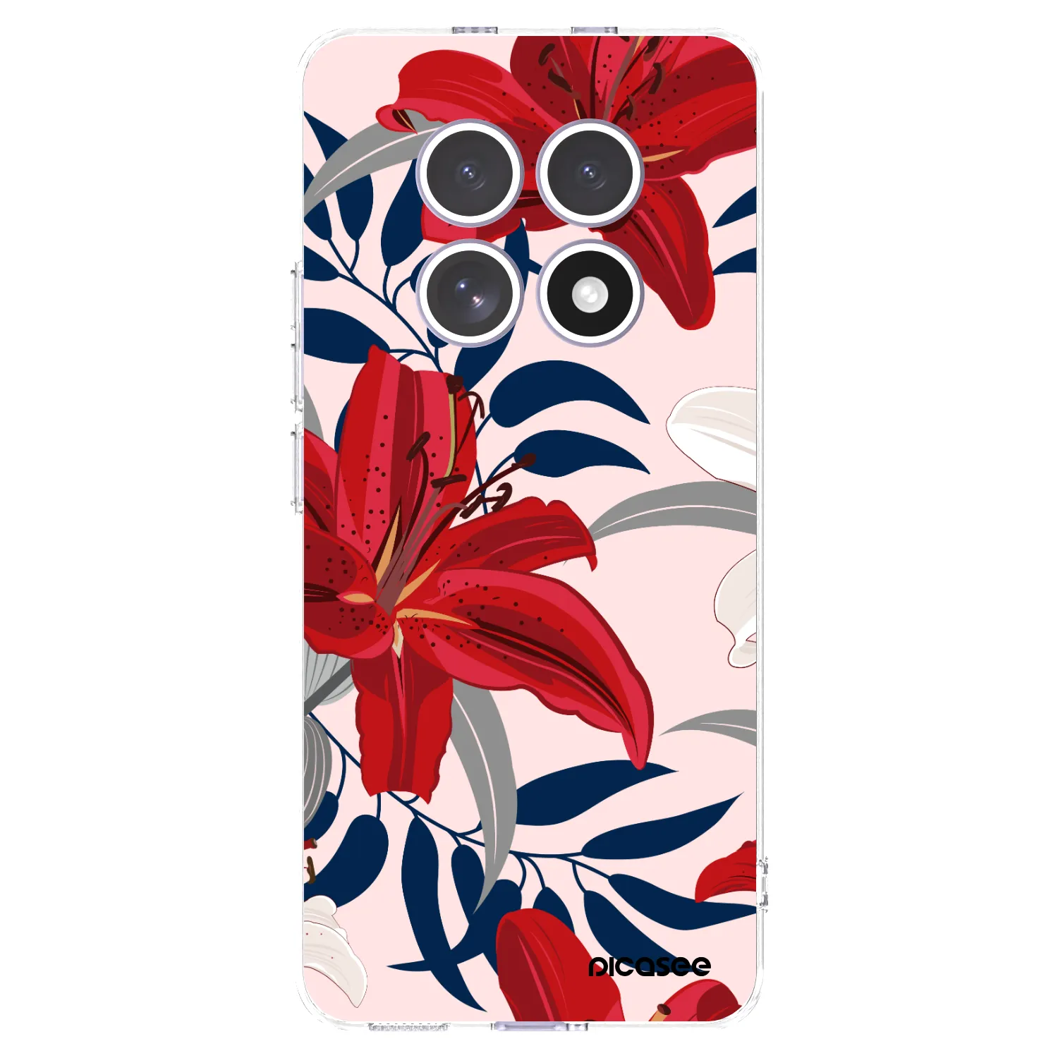 Picasee silikonowe przeźroczyste etui na Xiaomi Redmi Note 15 - Red Lily