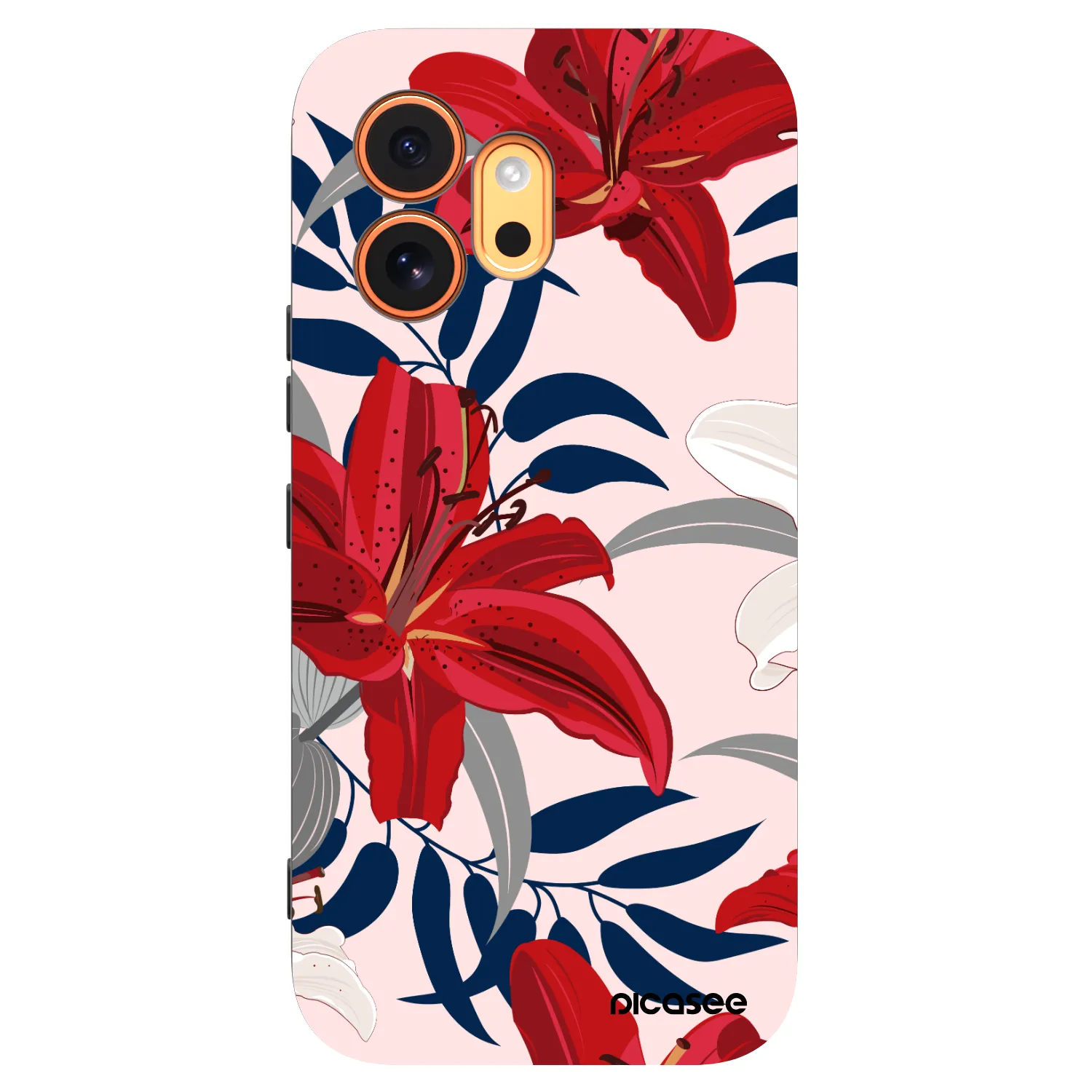 Picasee silikonowe czarne etui na Honor 600 - Red Lily