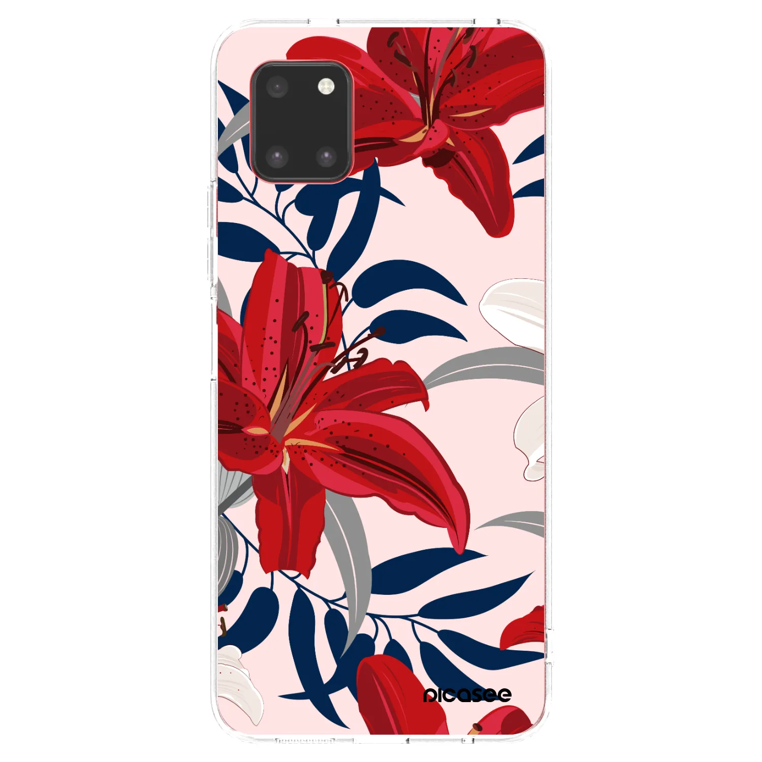 Picasee silikonowe przeźroczyste etui na Samsung Galaxy Note 10 Lite N770F - Red Lily