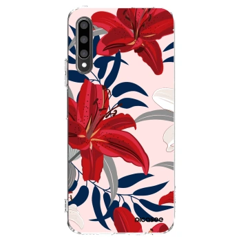 Picasee silikonowe przeźroczyste etui na Honor 9X Pro - Red Lily