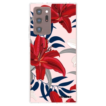 Picasee silikonowe przeźroczyste etui na Samsung Galaxy Note 20 Ultra - Red Lily