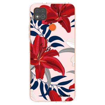 Picasee silikonowe przeźroczyste etui na Xiaomi Redmi 9C - Red Lily