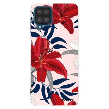 Picasee silikonowe przeźroczyste etui na Samsung Galaxy A12 A125F - Red Lily