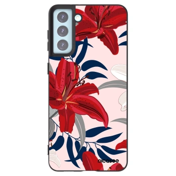 Picasee silikonowe czarne etui na Samsung Galaxy S21+ 5G G996F - Red Lily
