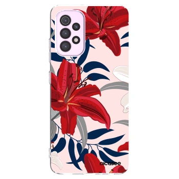 Picasee silikonowe przeźroczyste etui na Samsung Galaxy A32 5G A326B - Red Lily