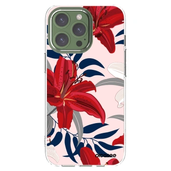 Picasee silikonowe przeźroczyste etui na Apple iPhone 13 Pro - Red Lily