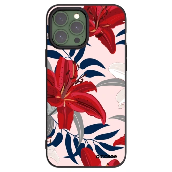 Picasee silikonowe czarne etui na Apple iPhone 13 Pro Max - Red Lily