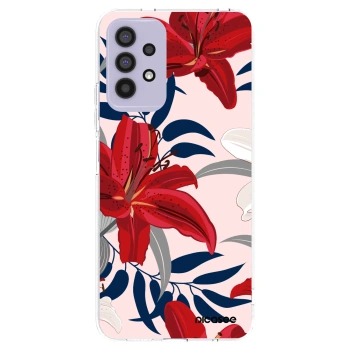 Picasee silikonowe przeźroczyste etui na Samsung Galaxy A32 4G SM-A325F - Red Lily