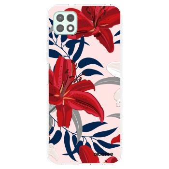 Picasee silikonowe przeźroczyste etui na Samsung Galaxy A22 A226B 5G - Red Lily
