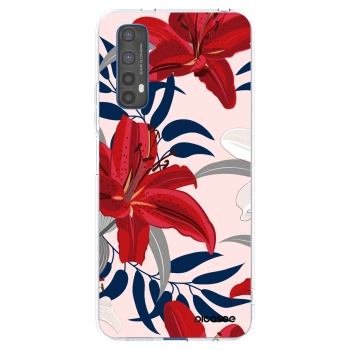 Picasee silikonowe przeźroczyste etui na Realme 7 - Red Lily