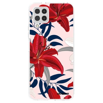 Picasee silikonowe przeźroczyste etui na Samsung Galaxy A22 A225F 4G - Red Lily
