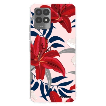 Picasee silikonowe przeźroczyste etui na Realme 8i - Red Lily