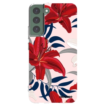 Picasee silikonowe przeźroczyste etui na Samsung Galaxy S22+ 5G - Red Lily