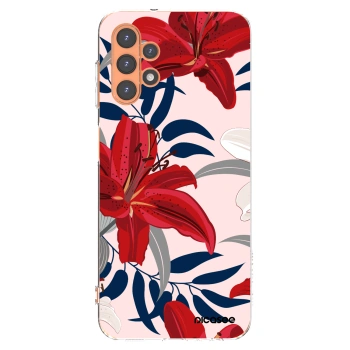 Picasee silikonowe przeźroczyste etui na Samsung Galaxy A13 4G A135 - Red Lily