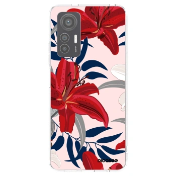 Picasee silikonowe przeźroczyste etui na Xiaomi 12 Lite - Red Lily
