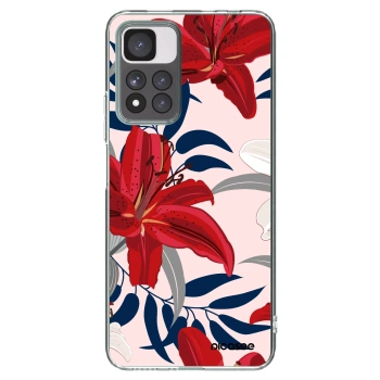 Picasee silikonowe przeźroczyste etui na Xiaomi Redmi Note 11 Pro+ 5G - Red Lily
