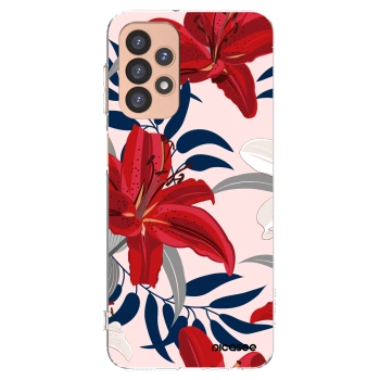 Picasee silikonowe przeźroczyste etui na Samsung Galaxy A23 A236B 5G - Red Lily