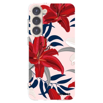 Picasee silikonowe przeźroczyste etui na Samsung Galaxy S23+ 5G - Red Lily