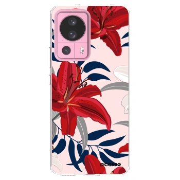 Picasee silikonowe przeźroczyste etui na Xiaomi 13 Lite - Red Lily