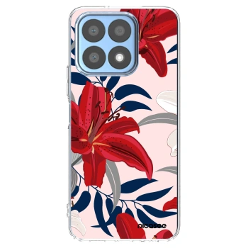 Picasee silikonowe przeźroczyste etui na Honor X8a - Red Lily