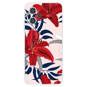 Picasee silikonowe przeźroczyste etui na Xiaomi Redmi Note 12 5G - Red Lily