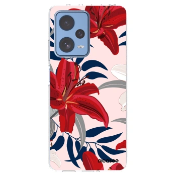 Picasee silikonowe przeźroczyste etui na Xiaomi Redmi Note 12 Pro 5G - Red Lily
