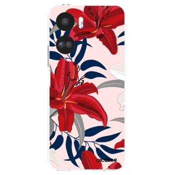 Picasee silikonowe przeźroczyste etui na Honor 90 Lite 5G - Red Lily