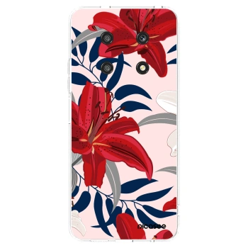 Picasee silikonowe przeźroczyste etui na Honor Magic4 Lite 5G - Red Lily