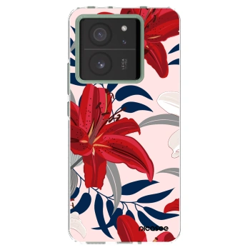 Picasee silikonowe przeźroczyste etui na Xiaomi 13T - Red Lily