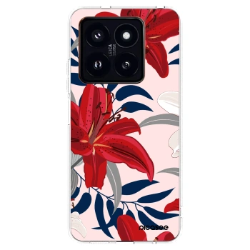 Picasee silikonowe przeźroczyste etui na Xiaomi 14 Pro - Red Lily