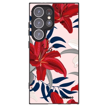 Picasee silikonowe czarne etui na Samsung Galaxy S24 Ultra S928B 5G - Red Lily