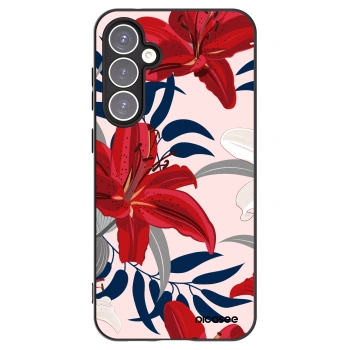 Picasee silikonowe czarne etui na Samsung Galaxy S23 FE S711B - Red Lily