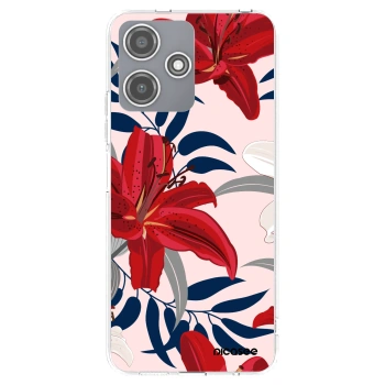 Picasee silikonowe przeźroczyste etui na Xiaomi Redmi 12 5G - Red Lily