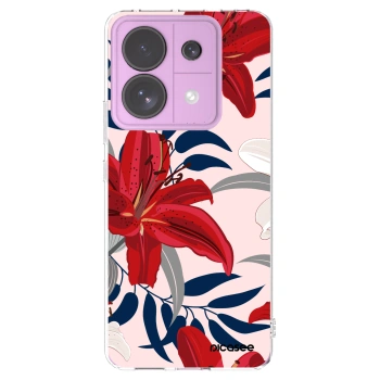 Picasee silikonowe przeźroczyste etui na Xiaomi Redmi Note 13 Pro 5G - Red Lily