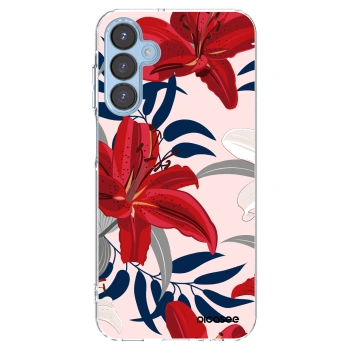 Picasee silikonowe przeźroczyste etui na Samsung Galaxy A15 A156B 5G - Red Lily