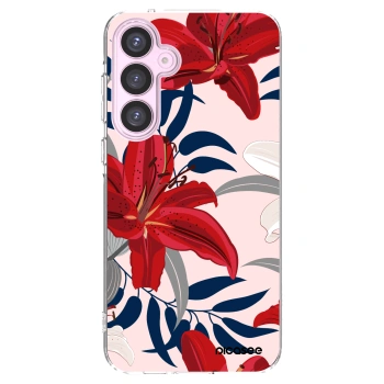 Picasee silikonowe przeźroczyste etui na Samsung Galaxy A55 5G A556B - Red Lily