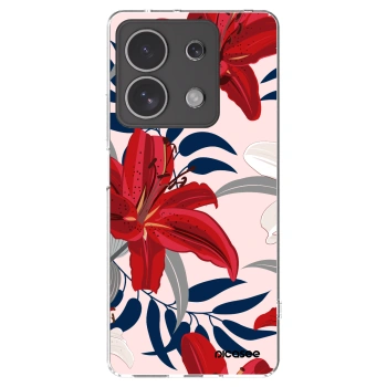 Picasee silikonowe przeźroczyste etui na Xiaomi Redmi Note 13 4G - Red Lily