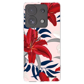 Picasee silikonowe przeźroczyste etui na Xiaomi Redmi Note 13 Pro 4G - Red Lily