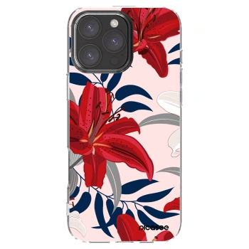 Picasee silikonowe przeźroczyste etui na Apple iPhone 16 Pro Max - Red Lily