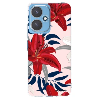 Picasee silikonowe przeźroczyste etui na Xiaomi Redmi 13C 5G - Red Lily