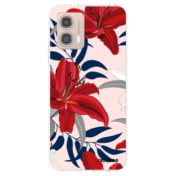 Picasee silikonowe przeźroczyste etui na Motorola Moto G53 5G - Red Lily