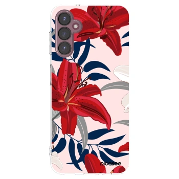 Picasee silikonowe przeźroczyste etui na Samsung Galaxy A05s A057G - Red Lily