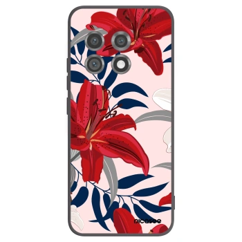 Picasee silikonowe czarne etui na OnePlus 11 5G - Red Lily