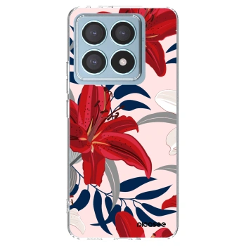 Picasee silikonowe przeźroczyste etui na Xiaomi 14T Pro - Red Lily