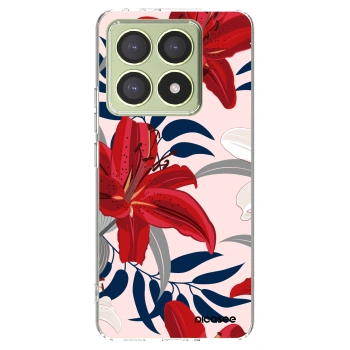 Picasee silikonowe przeźroczyste etui na Xiaomi 14T - Red Lily