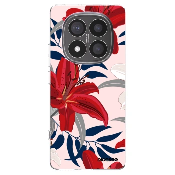 Picasee silikonowe przeźroczyste etui na Xiaomi Redmi Note 14 Pro+ 5G - Red Lily